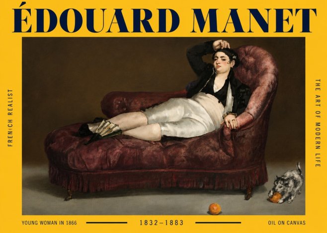 Édouard Manet Young Woman in 1866 No5 - Poszter