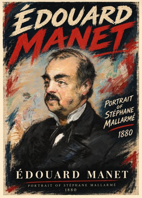Édouard Manet Portrait of Stéphane Mallarmé I No3 - Poszter