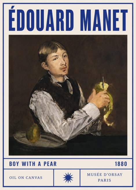 Édouard Manet Boy with a Pear No3 - Poszter