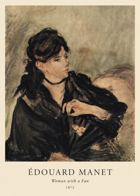 Édouard Manet Woman with a Fan No1 - Poszter