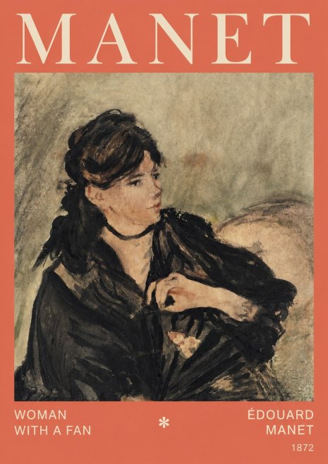 Édouard Manet Woman with a Fan No2 - Poszter