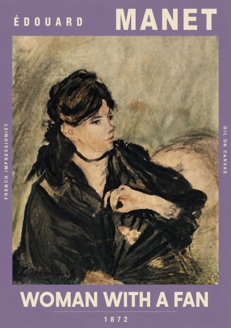 Édouard Manet Woman with a Fan No4 - Poszter