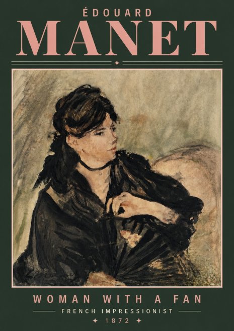 Édouard Manet Woman with a Fan No6 - Poszter