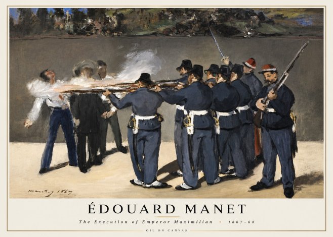 Édouard Manet The Execution of Emperor Maximilian No5 - Poszter