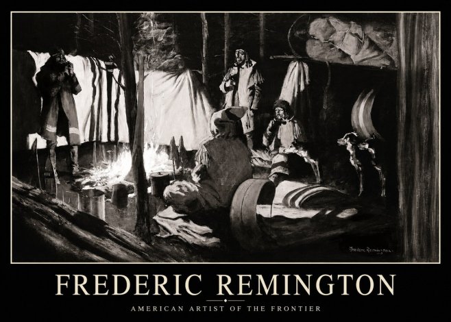 Frederic Remington A Trapper's Camp No1 - Poszter