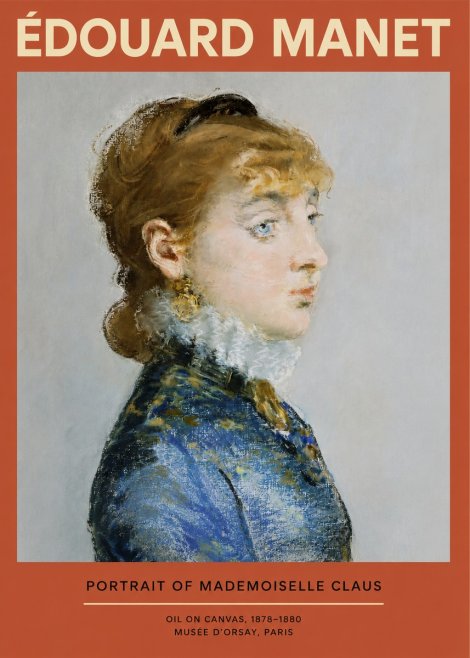 Édouard Manet Portrait of Mademoiselle Claus No2 - Poszter