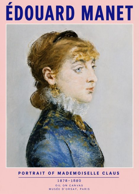 Édouard Manet Portrait of Mademoiselle Claus No6 - Poszter