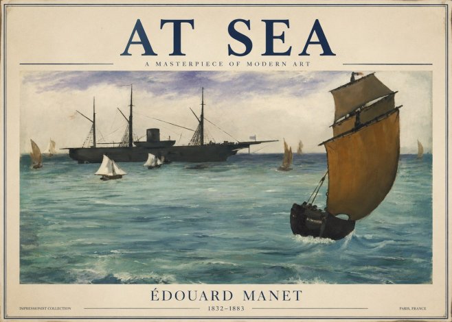 Édouard Manet At Sea No1 - Poszter