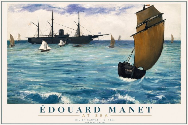Édouard Manet At Sea No3 - Poszter