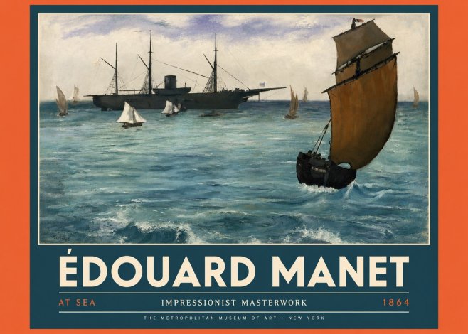 Édouard Manet At Sea No4 - Poszter