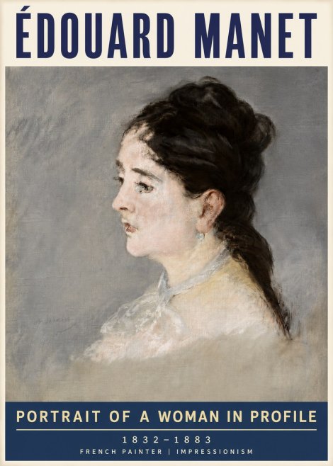 Édouard Manet Portrait of a Woman in Profile No6 - Poszter