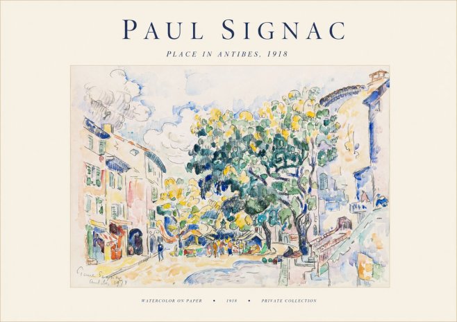 Signac Place in Antibes, 1918 No1 - Poszter