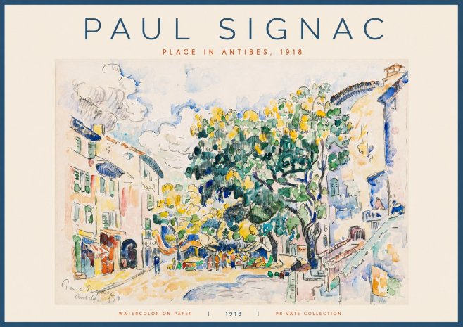 Signac Place in Antibes, 1918 No4 - Poszter