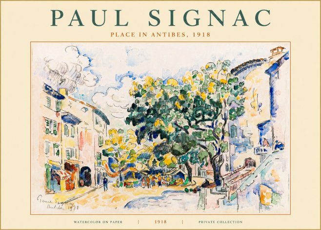 Signac Place in Antibes, 1918 No6 - Poszter