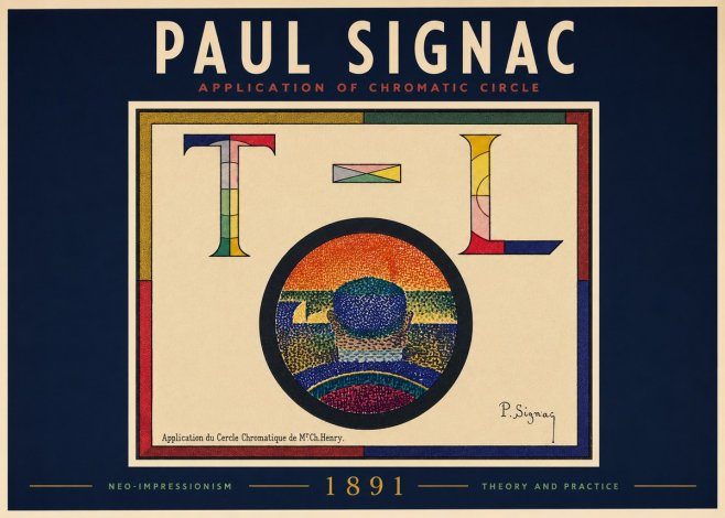 Signac Application of Chromatic Circle No4 - Poszter