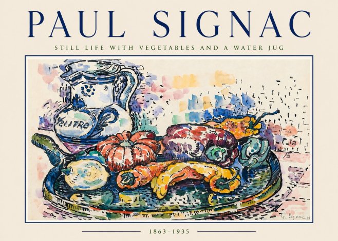 Signac Still Life with Vegetables and a Water Jug No3 - Poszter
