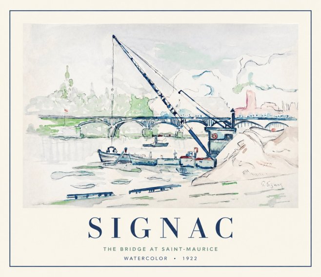 Signac The Bridge at Saint-maurice No1 - Poszter