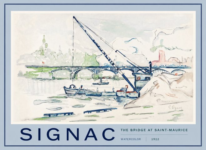 Signac The Bridge at Saint-maurice No2 - Poszter