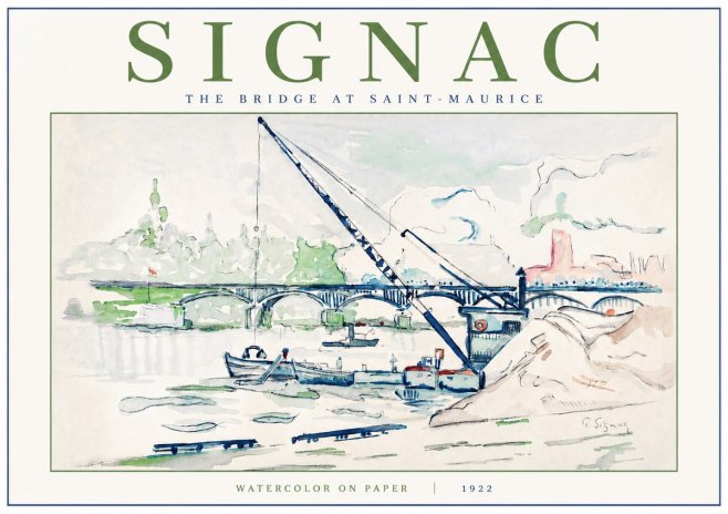 Signac The Bridge at Saint-maurice No3 - Poszter