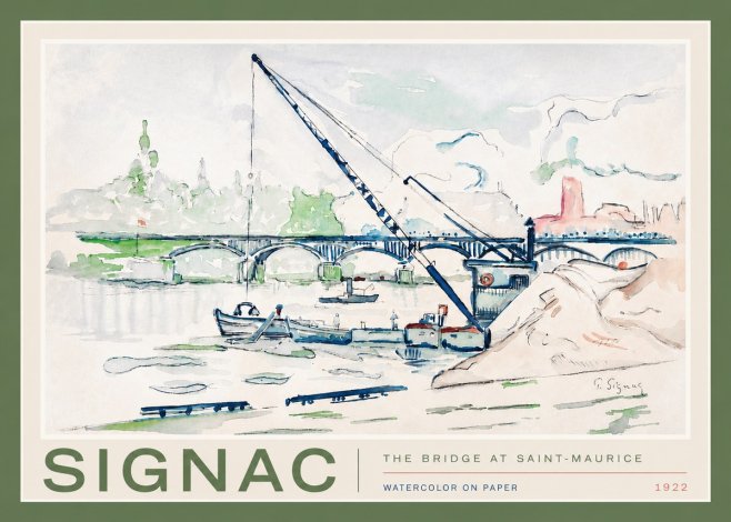 Signac The Bridge at Saint-maurice No4 - Poszter