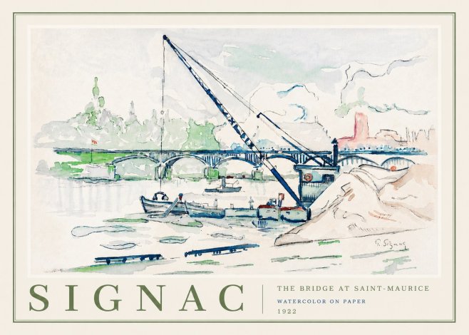 Signac The Bridge at Saint-maurice No6 - Poszter