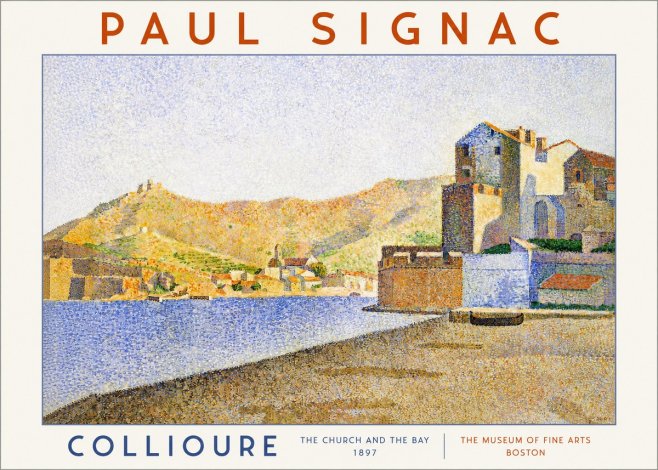 Signac Collioure - the Church and the Bay No2 - Poszter