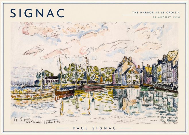 Signac The Harbor at Le Croisic No3 - Poszter