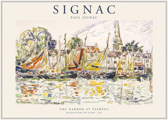 Signac The Harbor at Paimpol No1 - Poszter