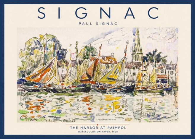 Signac The Harbor at Paimpol No4 - Poszter