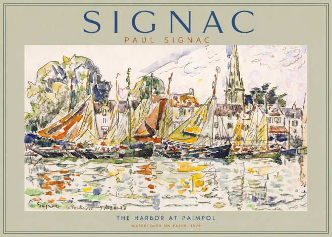 Signac The Harbor at Paimpol No5 - Poszter