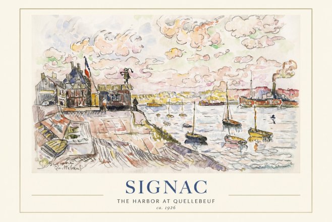 Signac The Harbor at Quellebeuf No1 - Poszter