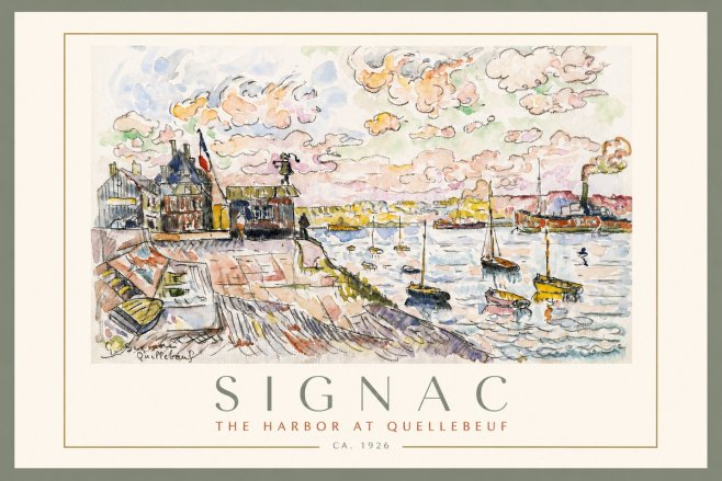 Signac The Harbor at Quellebeuf No3 - Poszter