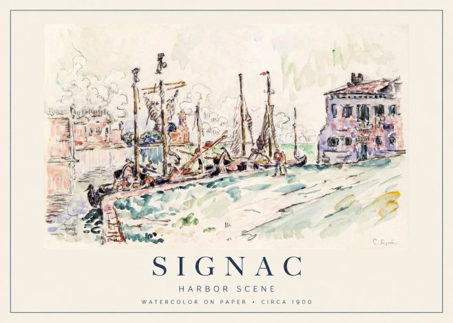 Signac Harbor Scene No1 - Poszter