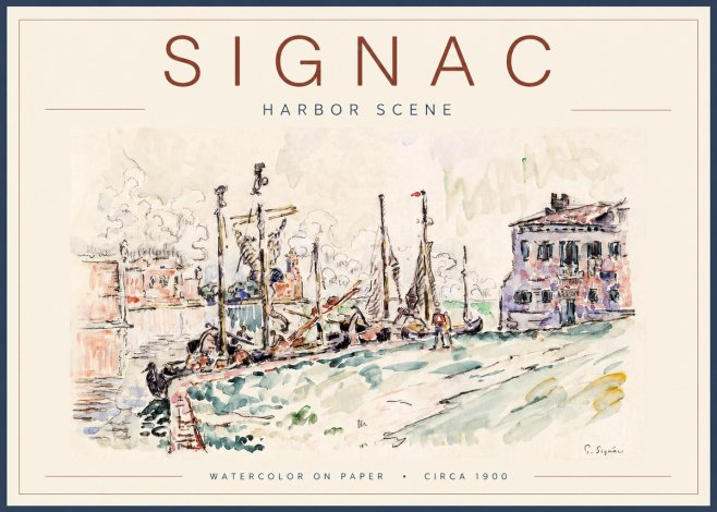 Signac Harbor Scene No3 - Poszter