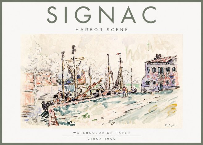 Signac Harbor Scene No4 - Poszter