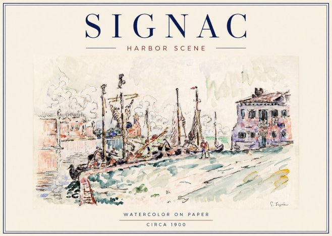 Signac Harbor Scene No5 - Poszter