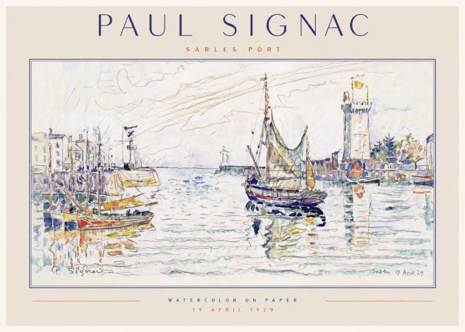 Signac Sables Port No3 - Poszter
