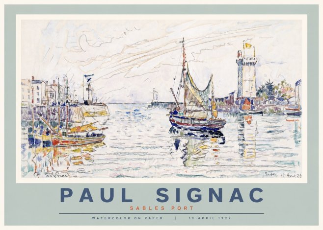 Signac Sables Port No4 - Poszter
