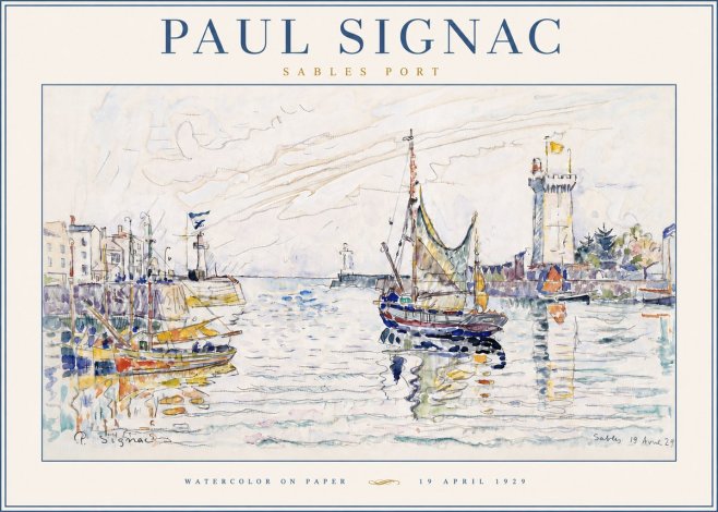 Signac Sables Port No6 - Poszter