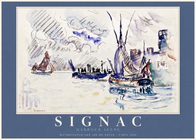 Signac Harbour Scene No2 - Poszter