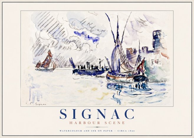 Signac Harbour Scene No5 - Poszter