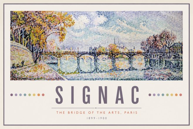 Signac The Bridge of the Arts, Paris No2 - Poszter