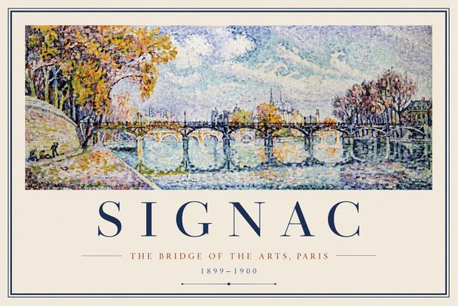 Signac The Bridge of the Arts, Paris No3 - Poszter