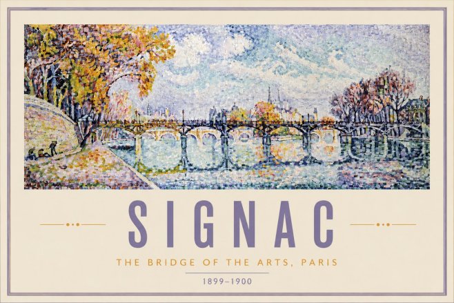 Signac The Bridge of the Arts, Paris No6 - Poszter