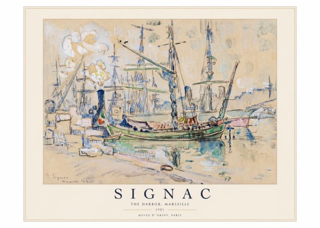 Signac The Harbor, Marseille No1 - Poszter