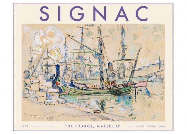 Signac The Harbor, Marseille No3 - Poszter