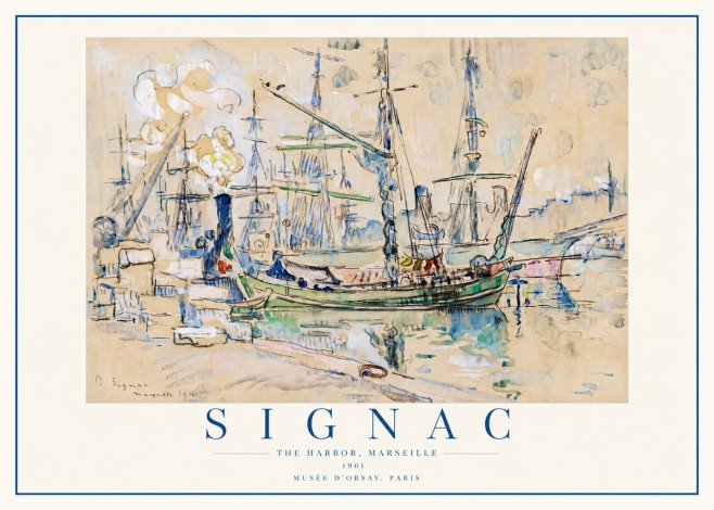 Signac The Harbor, Marseille No4 - Poszter