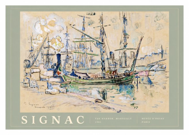 Signac The Harbor, Marseille No5 - Poszter