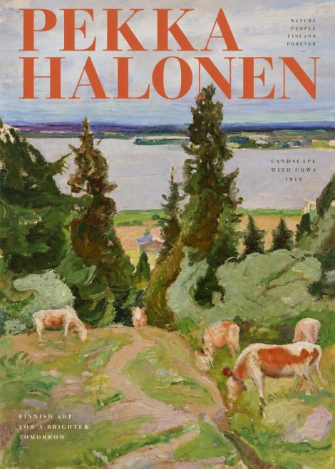 Pekka Halonen Landscape with Cows No3 - Poszter