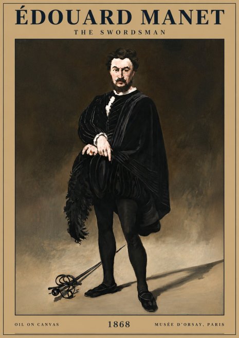 Édouard Manet The Swordsman No3 - Poszter